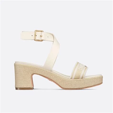 C'est Dior Heeled Sandal White Calfskin 